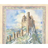 Castle Calendar Page - Original Watercolor Painting