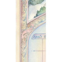 Castle Calendar Page - Original Watercolor Painting