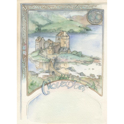 Castle November Eilean Donan - Small Painting 