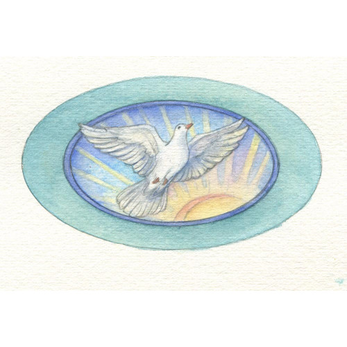 Dove in Flight - Miniature Painting
