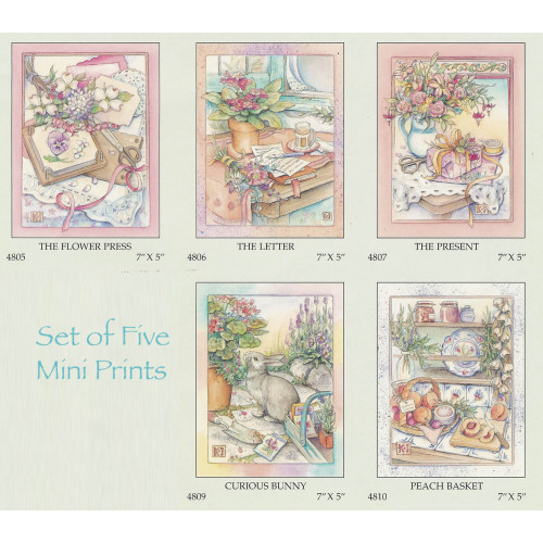 Set of Five Signed Kim Jacobs Mini Prints