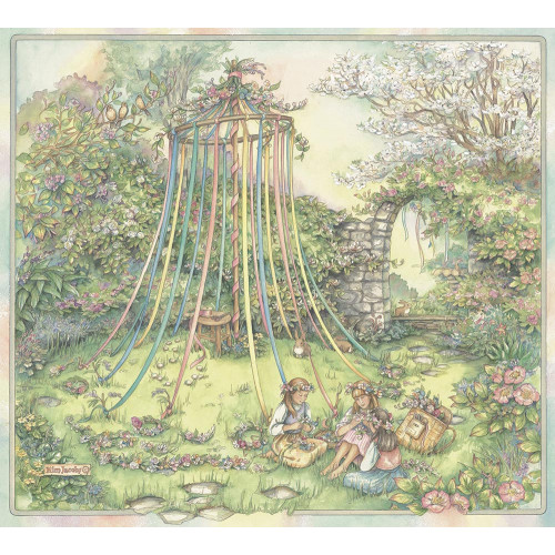 May Pole in the Glade - Kim Jacobs Art Print May Pole in the Glade - Kim Jacobs Art Print