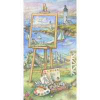 Seaside Gazebo - Original Watercolor Painting