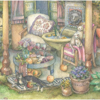 Seaside Gazebo - Original Watercolor Painting