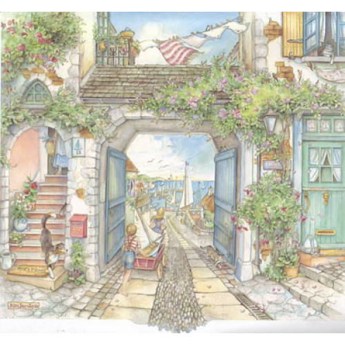 To the Harbor  - Kim Jacobs Art Print 
