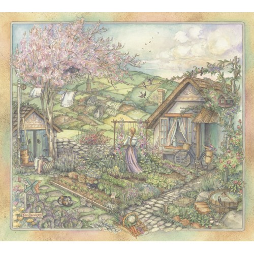 Counted Cross Stitch Printed Chart Pack - VIEW FROM THE GARDEN