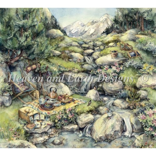 Counted Cross Stitch Printed Chart Pack - MOUNTAIN STREAM
